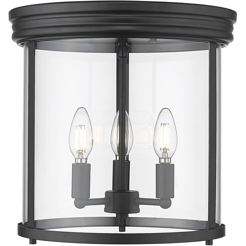 Thayer 3 Light 13 inch Matte Black Flush Mount Ceiling Light