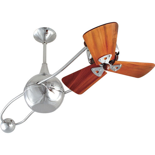 Matthews-Gerbar Brisa 2000 40 inch Polished Chrome with Mahogany Blades Ceiling Fan, Matthews-Gerbar