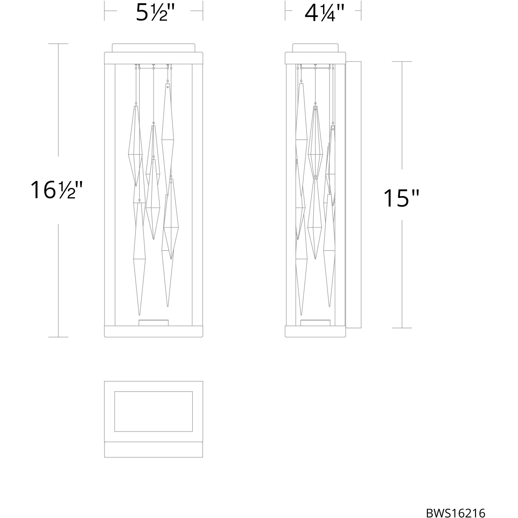 Mirage LED 4 inch Black ADA Wall Sconce Wall Light, Beyond
