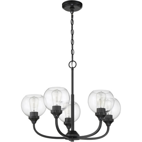 Glenda 5 Light 24 inch Flat Black Chandelier Ceiling Light