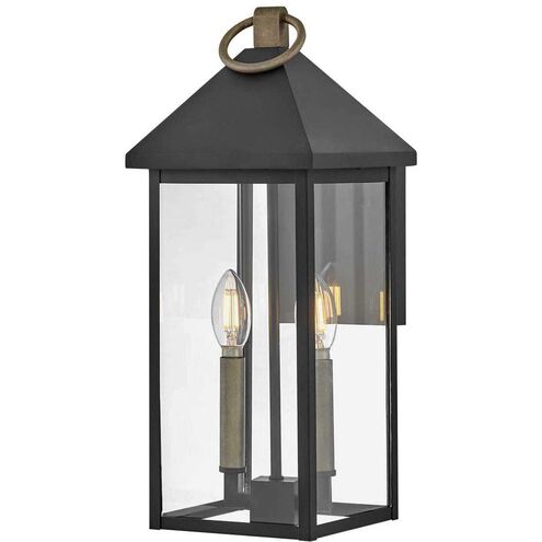 Rhett LED 17.75 inch Black Outdoor Wall Mount