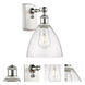 Ballston Ballston Dome LED 8 inch White and Polished Chrome Sconce Wall Light in Seedy Glass
