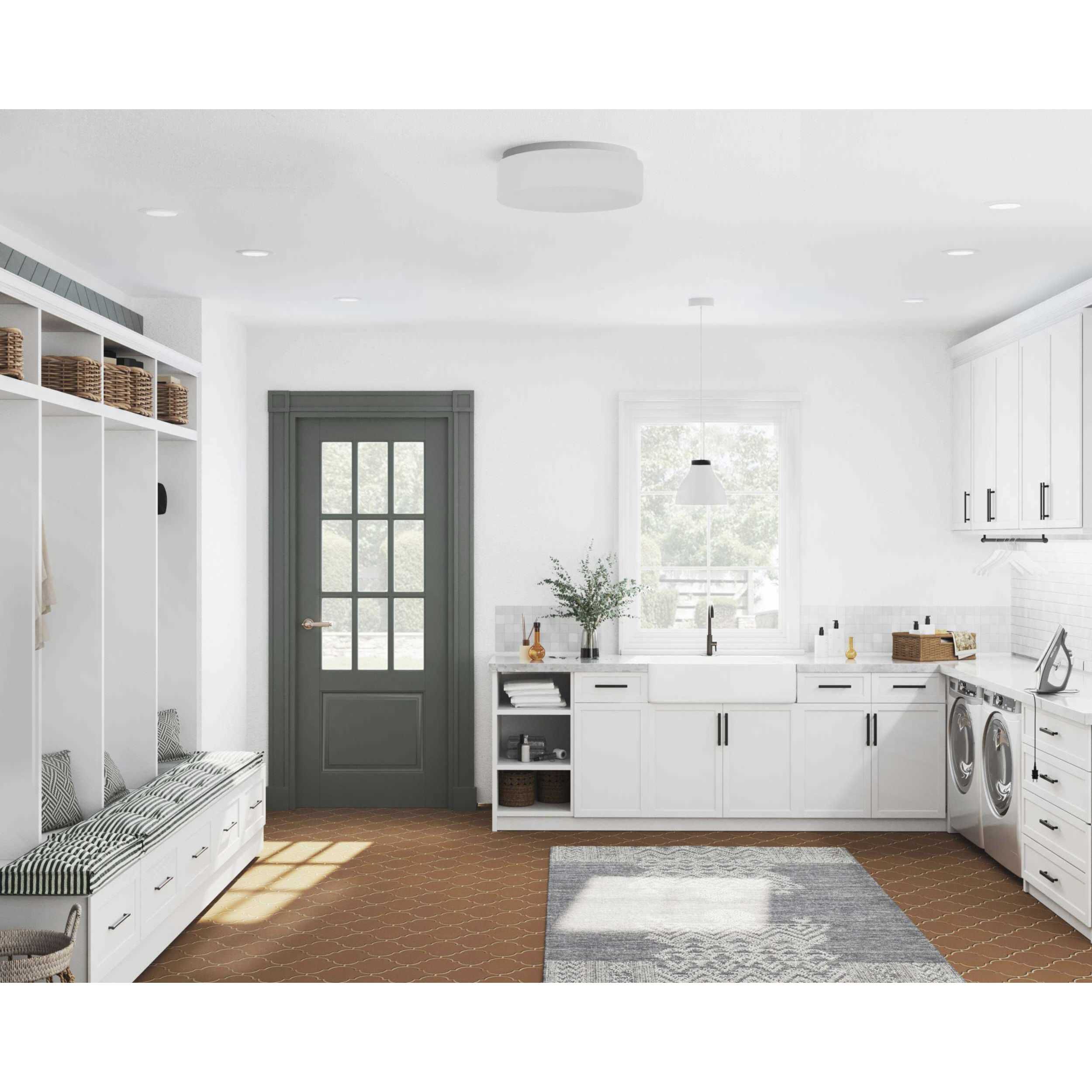 Radian LED LED 16 inch Satin White Pendant Ceiling Light, Progress LED