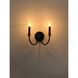 Charlton 2 Light 12 inch Black/Antique Brass Wall Sconce Wall Light