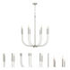 Traci 8 Light 30.75 inch Brushed Polished Nickel Chandelier Ceiling Light