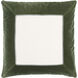 Squared 18 X 18 inch Off-White/Lunar Green/Light Silver Accent Pillow