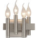 Collette 4 Light 8 inch Satin Nickel Bath Vanity Light Wall Light in Left, Left