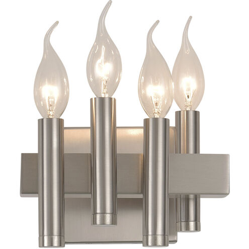Collette 4 Light 8 inch Satin Nickel Bath Vanity Light Wall Light in Left, Left