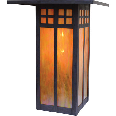Glasgow Outdoor Wall Mount in Pewter, Almond Mica