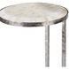 Bone Veneer 24 X 14 inch Polished Nickel Side Table, Nesting Tables