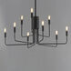 Abner 9 Light 32 inch Black Chandelier Ceiling Light