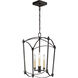 Sean Lavin Thayer 3 Light 12 inch Smith Steel Mini-Lantern Chandelier Ceiling Light