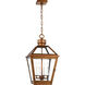C&M by Chapman & Myers Hyannis 4 Light 13.75 inch Natural Copper Outdoor Pendant