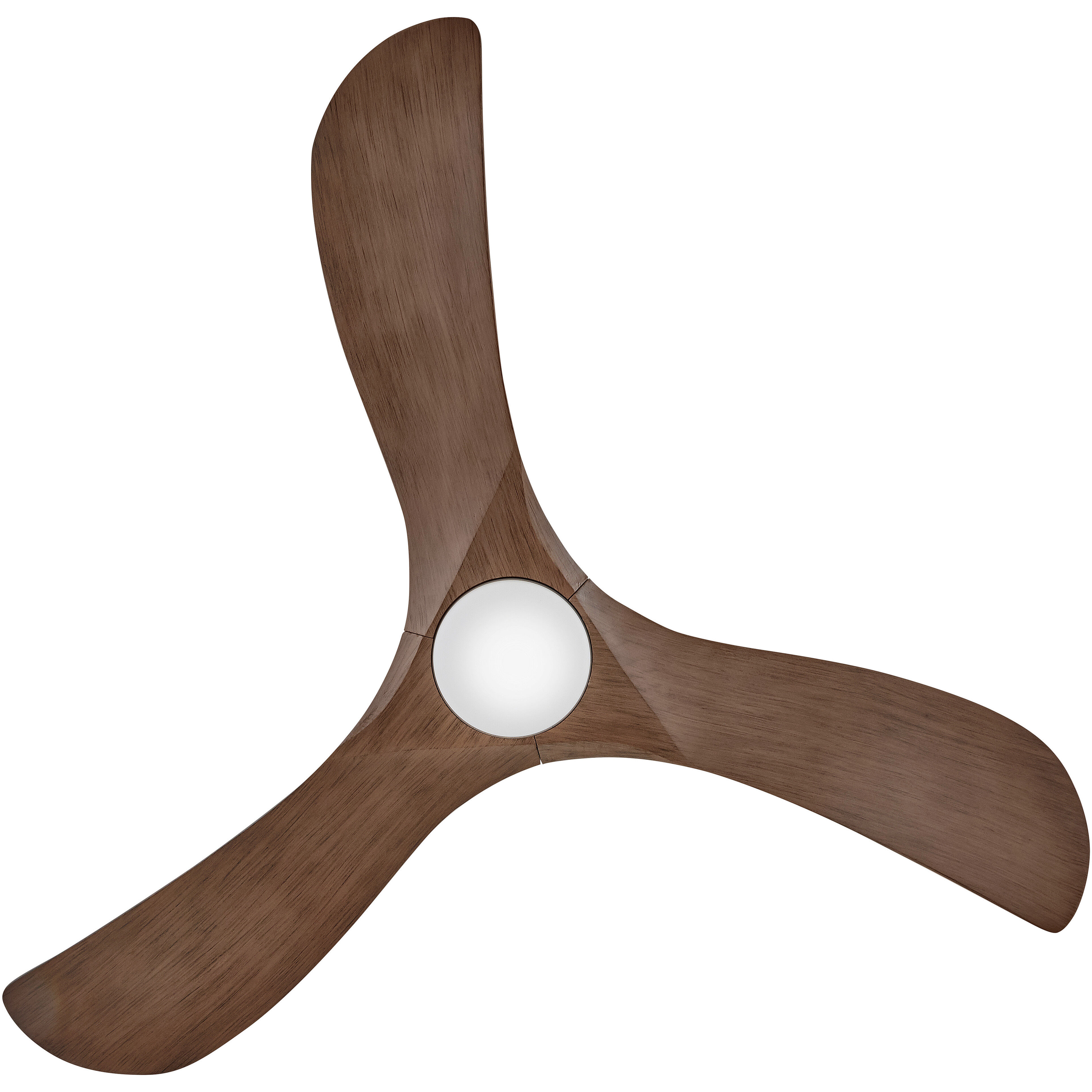 Swell Flush Illuminated 56 inch Matte Black with Walnut Blades Fan