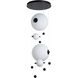 Abacus LED 19.8 inch Black Pendant Ceiling Light, Round - Open Box