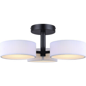 Carmynn LED 21.13 inch Black Semi-Flush Mount Ceiling Light