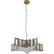 Lone Star 5 Light 26.8 inch Brass Antique Pendant Ceiling Light, Star