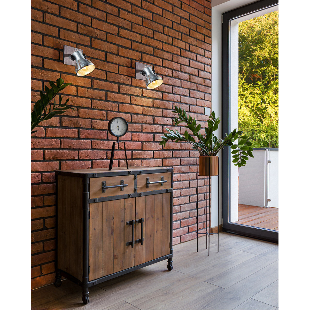 Barnstaple 1 Light 6.89 inch Distressed Zinc and Black Wall Sconce Wall Light