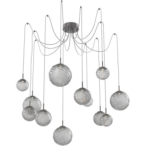 Gaia LED 19.4 inch Graphite Swag Multi-Pendant Ceiling Light in 3000K LED, Smoke