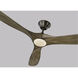 Maverick 70 inch Aged Pewter with Light Grey Weathered Oak Blades Ceiling Fan