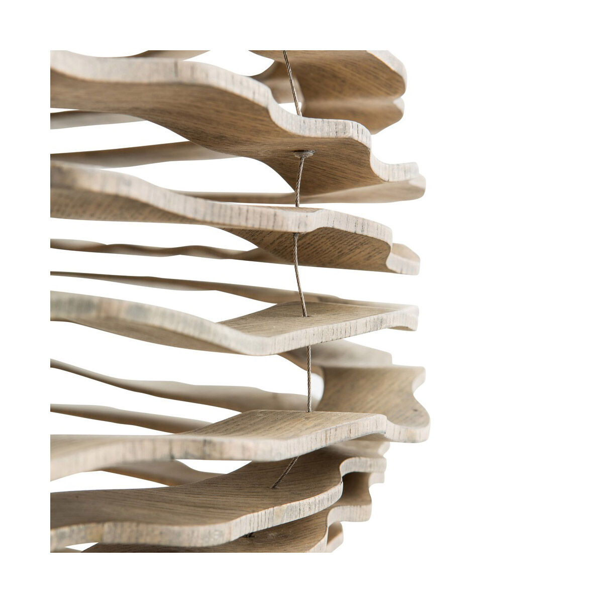 Rook 6 Light 35 inch Natural and Blackened Iron Pendant Ceiling Light, Large