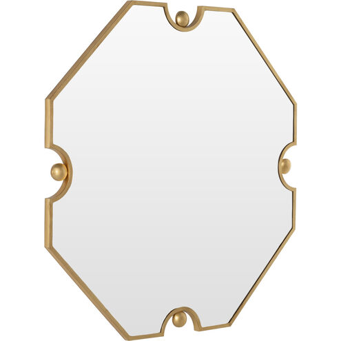 Monet 34 X 34 inch Antique Brass / Clear Mirror Mirror