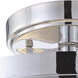 Soho 2 Light 13 inch Polished Chrome and Satin White Semi Flush Mount Ceiling Light