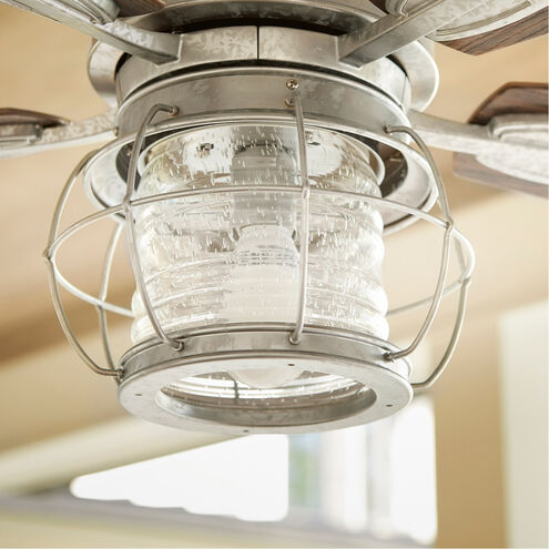 Galveston 52 inch Galvanized with Walnut Blades Patio Fan