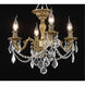Rosalia 4 Light 17 inch French Gold Flush Mount Ceiling Light in Clear, Royal Cut