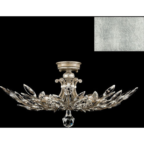 Crystal Laurel 5 Light 28 inch Silver Semi-Flush Mount Ceiling Light in Silver Leaf