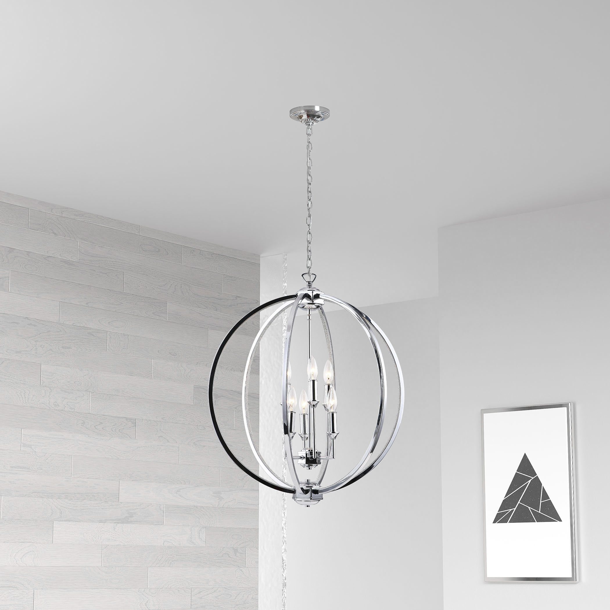 Karland LED 24 inch Polished Chrome Chandelier Ceiling Light