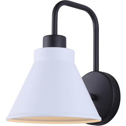 Penn 1 Light 10.38 inch Black and White Outdoor Wall Light