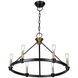 Notting Hill LED 26 inch Black and Brushed Brass Chandelier Ceiling Light