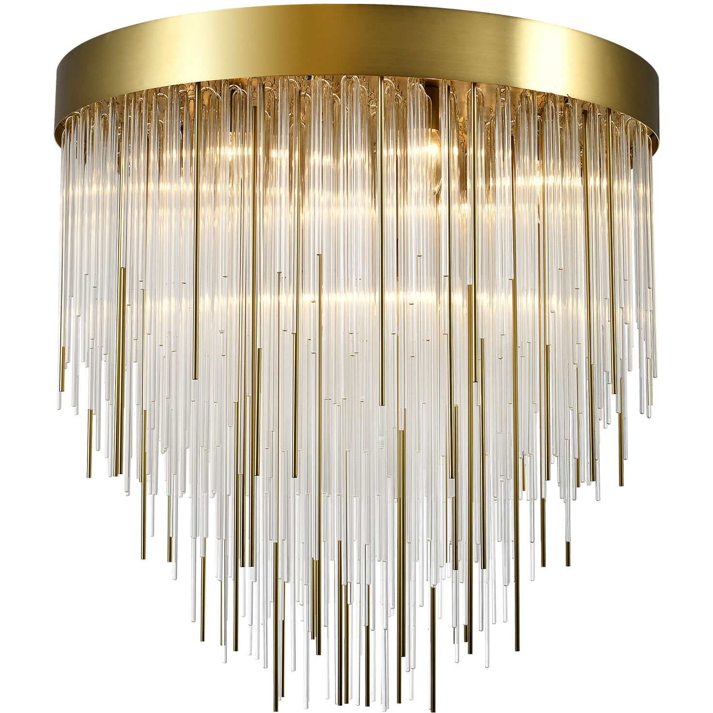 Waterfall 12 Light 30 inch Aged Brass Chandelier Ceiling Light