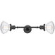 Franklin Restoration Olean LED 7 inch Oil Rubbed Bronze Bath Vanity Light Wall Light in Clear Glass, Franklin Restoration