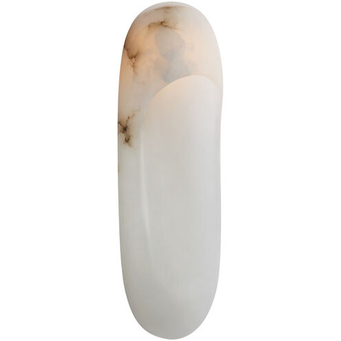 Kelly Wearstler Esculpa LED 6 inch Alabaster and Polished Nickel Elongated Wall Light