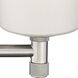 Crown Point 2 Light 13.88 inch Satin Nickel Bath Vanity Light Wall Light in Matte White Glass
