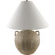 Nivalis 24.4 inch 100 watt Gray Accent Table Lamp Portable Light