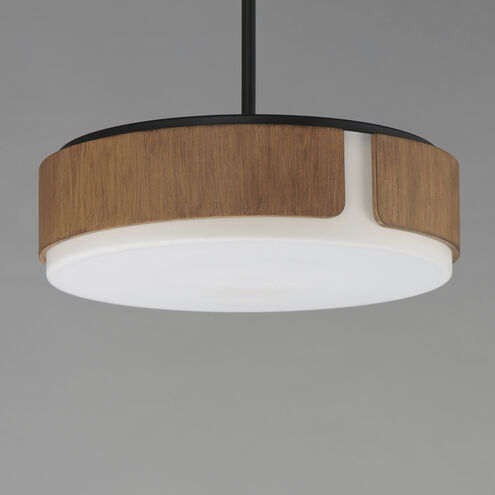 Draughtsman 4 Light 18 inch Walnut and Black Flush Mount Ceiling Light in Satin White