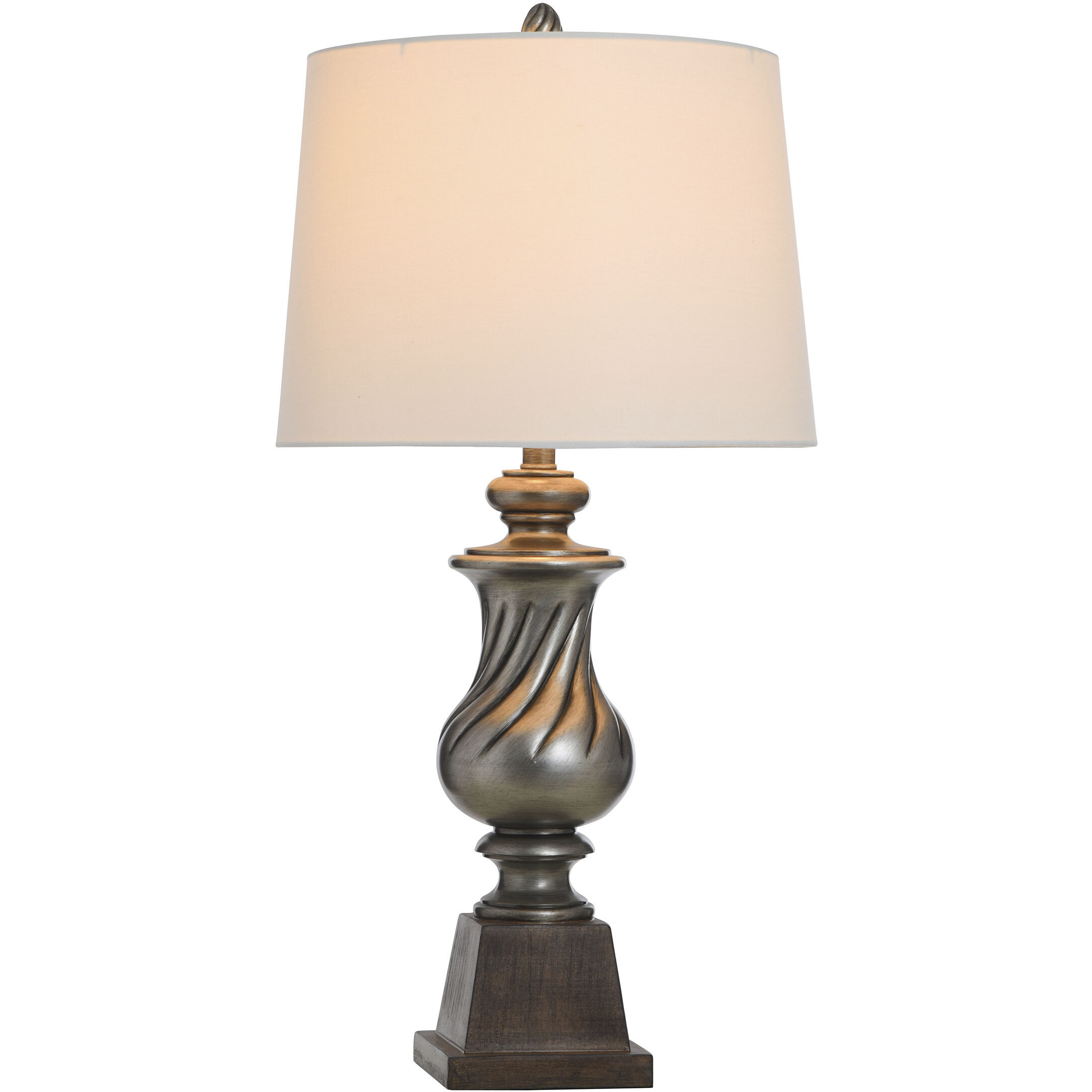 Worthby 32 inch 150.00 watt Dark Silver Table Lamp Portable Light