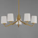 Durham 5 Light 26 inch Natural Aged Brass Single-Tier Chandelier Ceiling Light