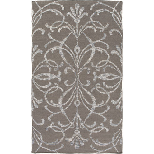 Stallman 36 X 24 inch Brown and Green Area Rug, Wool, Viscose, and Cotton