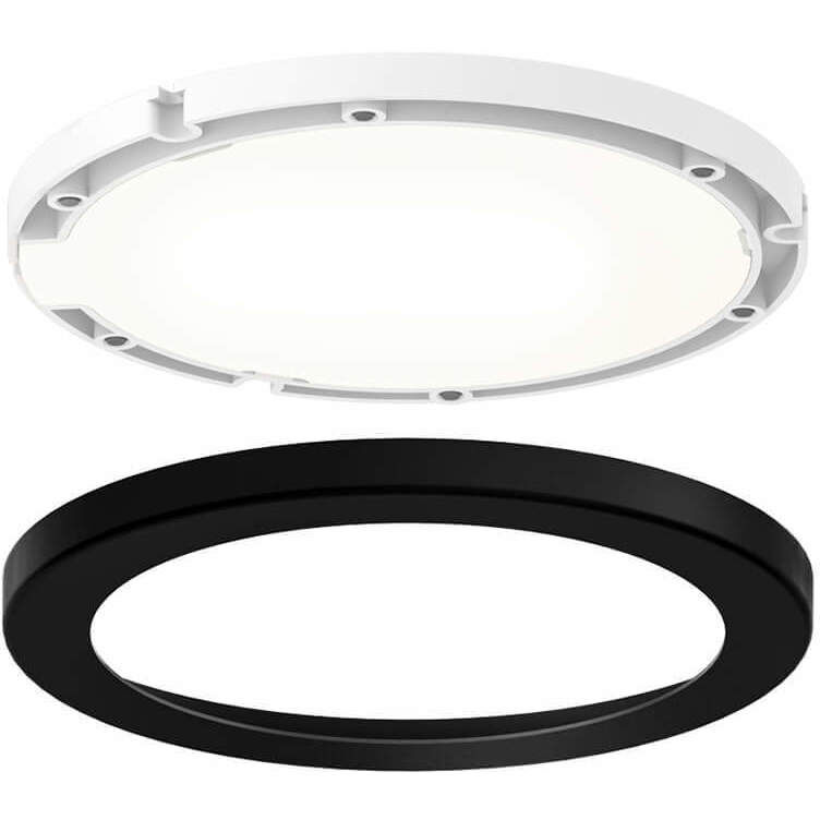 Ultra-Slim 12V 4 inch Black Puck Light Kit, Round