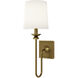 William 1 Light 5.25 inch Lacquered Burnished Brass Wall Sconce Wall Light