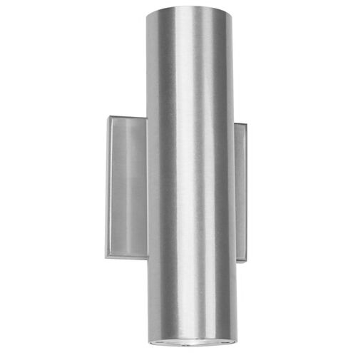 Caliber LED 10 inch Brushed Aluminum Outdoor Wall Light, dweLED