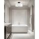 Everly 3 Light 14.25 inch Matte Black with White Semi-Flush Mount Ceiling Light