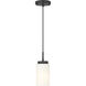 Iris 1 Light 4 inch Matte Black Pendant Ceiling Light