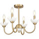 Allistair 4 Light 20 inch Modern Gold Semi Flush Mount Ceiling Light