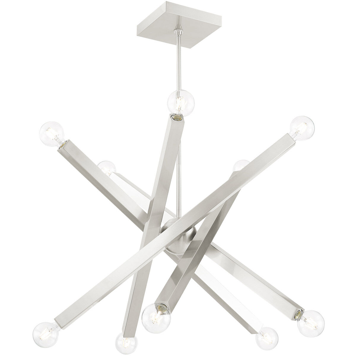 Solna 10 Light 34 inch Brushed Nickel Chandelier Ceiling Light