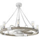 Sawyer 28 inch Matte White with Weathered Wood Blades Fan